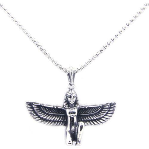 1pc Newest Cool Design Flying Pharaoh Pendant 316L Stainless Steel Jewelry Wings Pharaoh Pendant