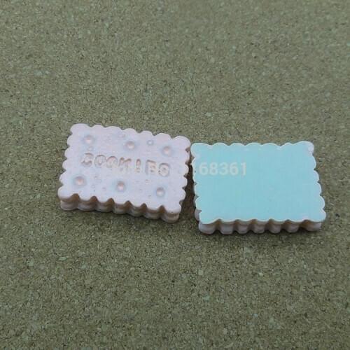 1pcs/lot resin black light pink biscuit 24mm Cabochons Jewelry Fit Mobile Phone Hairpin Headwear DIY Accessories B103-10