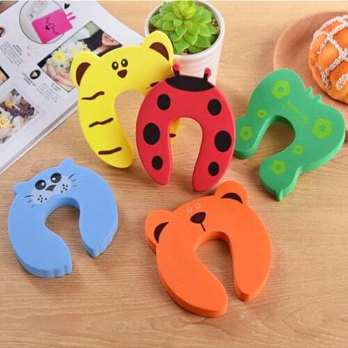 1PC Child Safety Anti-Pinch Cartoon Door Card Baby Door Stopper Plug Door Cute Animal EVA Resistance Door Clip Protection NEW