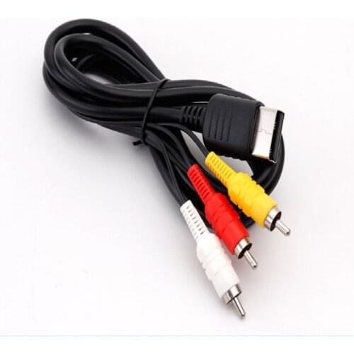 100 Pcs AV RCA Cable For DC Sega Dreamcast Stereo Composite Audio Video TV Adapter Cable RCA