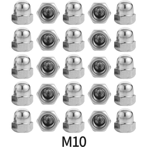 25PCS Stainless Steel M4 M5 M8 M10 Nut Locking Cap Nuts Decorative Covers Universal Photography Bicycle Accessories