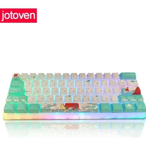 71 PBT Keycaps Set Five-Sided Sublimation Process OEM Profile for MX Switches Mechanical Gaming Keyboard GK61 64