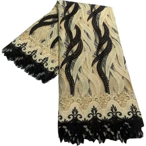 African Lace Fabric 2020 High Quality Embroidered Nigerian Lace Fabric With Stones French tulle Lace Fabric For Women 2L67-978