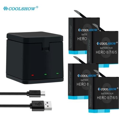 Camera Battery 1220mAh for Go pro Hero 8 Hero 7 Hero 6 Hero 5 Gopro Hero 8 Black Batteries Accessories AHDBT 801