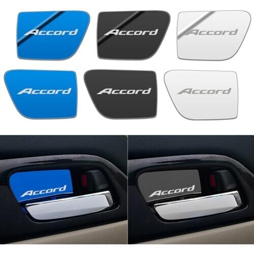 Car Interior Door Handle Bowl Pads Cover Molding Trim Stickers Fit for Honda Accord 2014-2016 Accessories