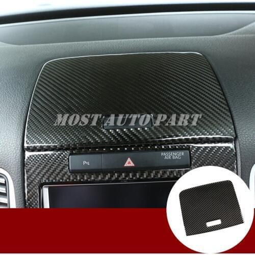 Carbon Fiber Center Dashboard Storage Box Cover Trim For VW Touareg 2011-2018 Car accesories interior Car Trim