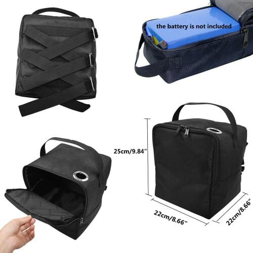 Electric Bike Case Battery Bag Storage Bicycle Ebike Li-lon Battery Scooter 25x22x22cm eBike Accessories Bicycle Bag