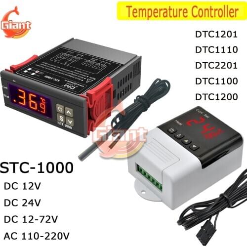 STC-1000 12V 24-72V 220V LED Digital Thermostat Temperature Controller for Incubator Thermoregulator Heating Cooling vs DTC1200