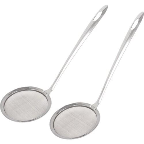 10 Cm Diameter, Perforated, Stainless Steel, Ladle, Skimmer, Sieve, 2 Pieces