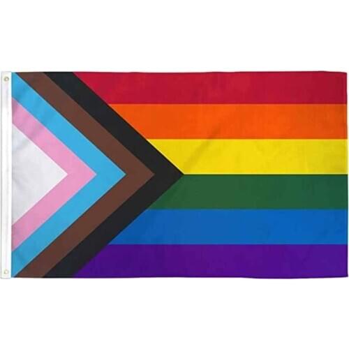 Jennifer 90*150cm rainbow progress pride LGBT flag For Decoration
