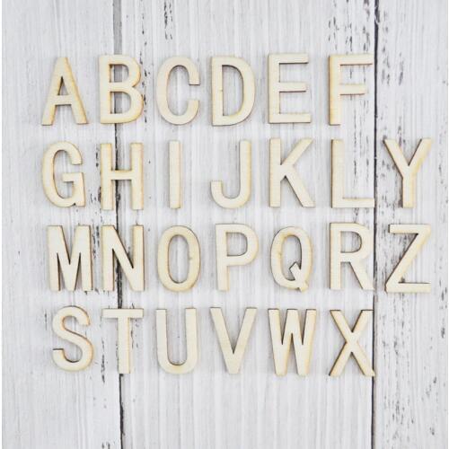 Happymems 260pcs/set 2-3cm A-Z English Cute Words For Birthday Party Wood Letter DIY Wood Crafts Decoration Wooden Letter