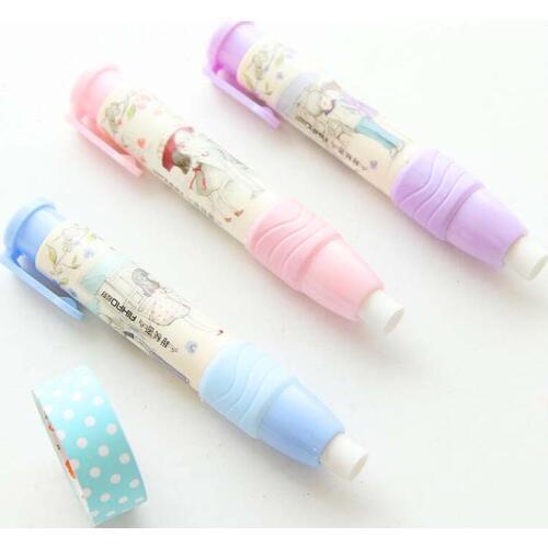 Stationery Students Pen Shape Eraser Rubber Novelty Eraser Estuches Escolar School Supplies Kid Gift Toy