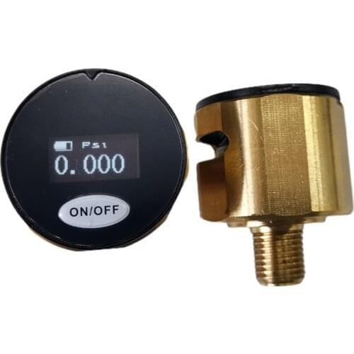 1/8'' NPT Thread Digital Air Pressure Gauge Manometer 4500PSI 28mm Dial For PCP And Paintball