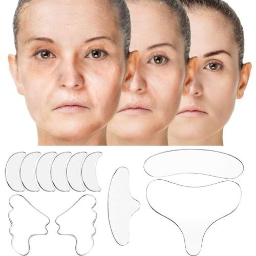 Reusable Silicone Wrinkle Face Tapes Face Forehead Neck Eye Sticker Pad Remove Anti Aging Patch Face Lift Device Mask Skin Care