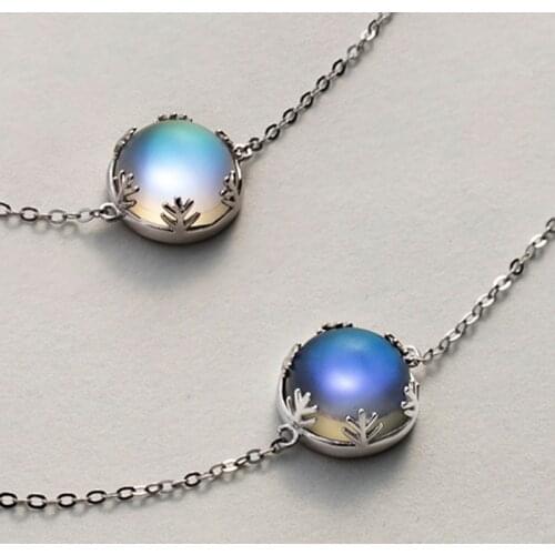 Fashion Aurora Bracelet For Women Round Silver Color Northern Light Chain Girl Bridal Couples Gift Bracelet Jewelry 2021 New