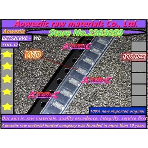 100% new imported original BZT52C8V2 WD BZT52C18S WL MM1Z3V9 4J MM1Z15V 5F MM1Z18V 5J SOD-123