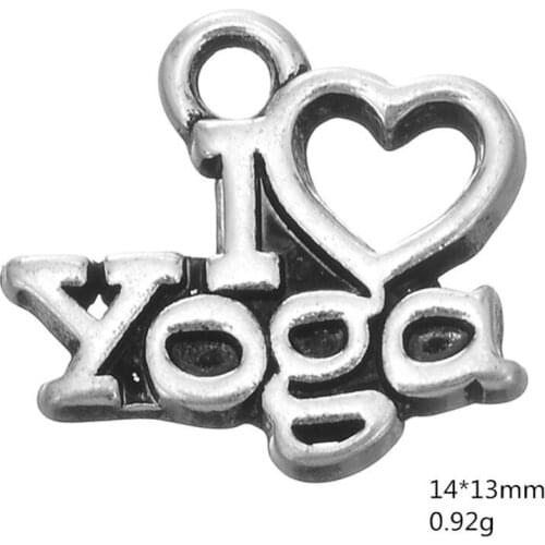 2021 New 250 pcs word I love yoga exercise charms om symbol for yoga lovers