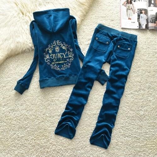 New 2021 Spring Autumn Velvet Tracksuit Women Set Suits Velour Suit Two Piece Sets Women Outfits Sweatshirt Elegant Ladies S-2XL