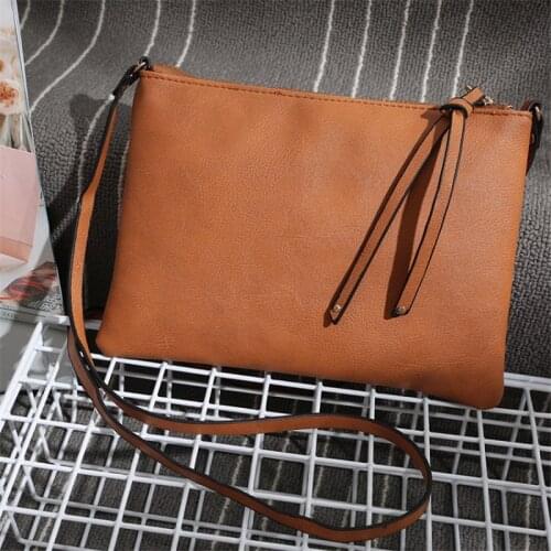 New female bags quality pu leather soft face women shoulder bag Fashion Candy color women messenger bags Casual Crossbody Bag