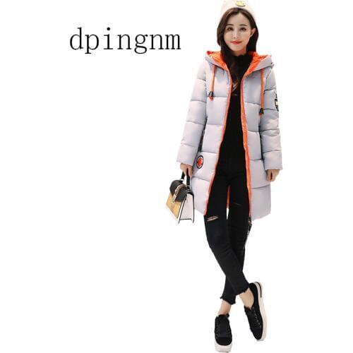 Warm Winter Jackets Women Fashion Down Cotton Parkas Casual Hooded Long Coat Thickening Zipper Slim Fit Plus Size Long Parka