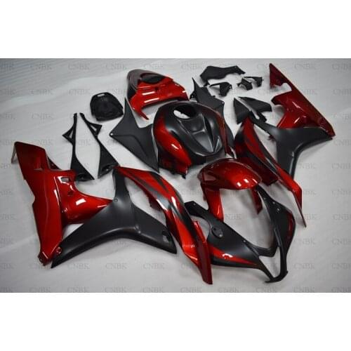 For CBR 600 RR 2007 - 2008 Plastic Fairings CBR 600 RR 08 matte Black Pearl Red Fairings for Honda CBR600RR 2007 Fairing