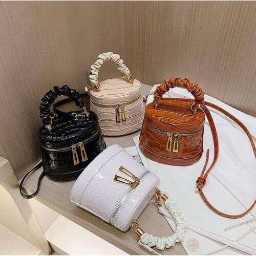 Popular Fold Handbag Women Shoulder Bag 2021 New Crocodile Pattern Bucket Bag Messenger Bag Free Shipping