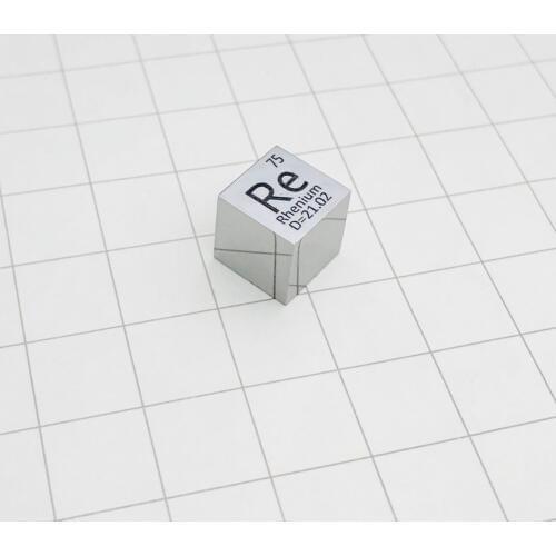 Rhenium Re Metal 10mm Density Cube 99.99% Pure for Element Collection