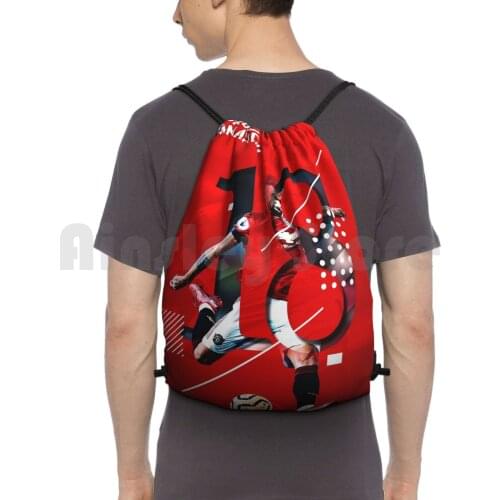 Bruno Fernandez Backpack Drawstring Bag Riding Climbing Gym Bag Bruno Bruno Fernandez Red Devils 18 Classic Design Sport