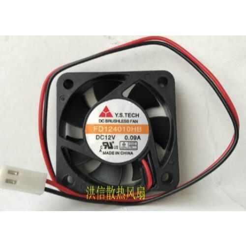 Y.S.TECH 4010 FD124010HB DC12V 0.09A 40*10MM two-wire/three-wire axial flow 4CM fan