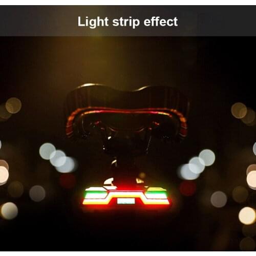 Bicycle Tail Light USB Rechargeable MTB Road Bike Warning Light 3 Color Cycling Rear Lamp with 2000mAh Bike Lantern