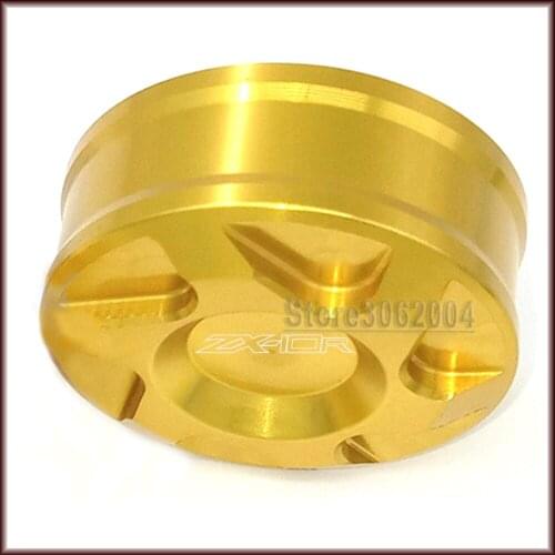 Rear Brake Fluid Reservoir Cover Cap For KAWASAKI ZX-10R NINJA 2008-2017 Motorcycle Accessories CNC Green With Logo