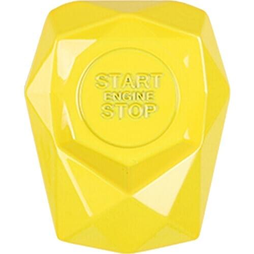 Yellow Car Start Button Protective Cover Universal Car Engine Start Button Cover