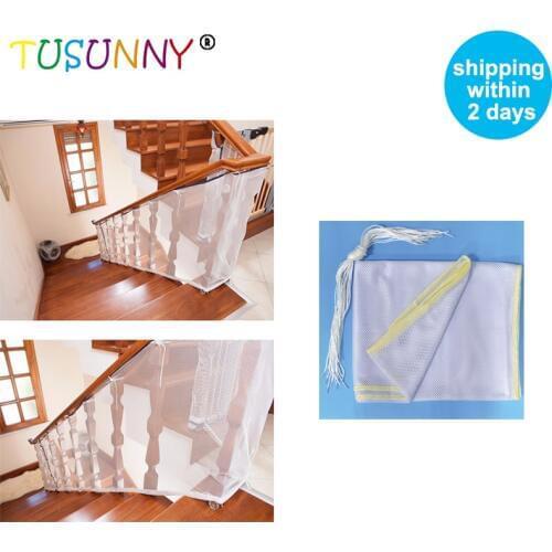 TUSUNNY child kid protection stair fence baby stair safety net balcony baby safety fence stair net 80*300cm
