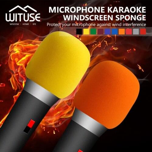 Microphone Sponge Mic Cover Foam For Microphone Foam Cover Windproof Dustproof Mic Black / Green / Red / Blue / Yellow /Purple