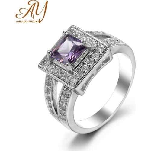 Anillos Yuzuk Silver 925 Wedding Ring Sterling Clear Cubic Zirconia Engagement Rings For Women Promise Statement Fine Jewelry