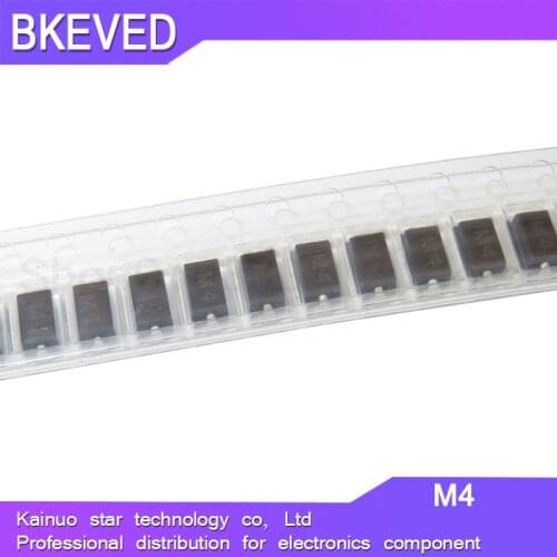 100PCS DIODE M4 1N4004 SMD 1A 400V IN4004 Rectifier Diode