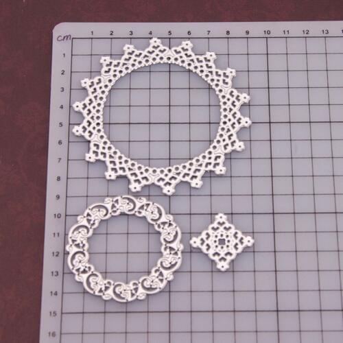 3pcs Hollow Circle Metal Cutting Dies Decoration DIY Scrapbooking Album Paper Card Craft Embossing Die Cutter Handmade