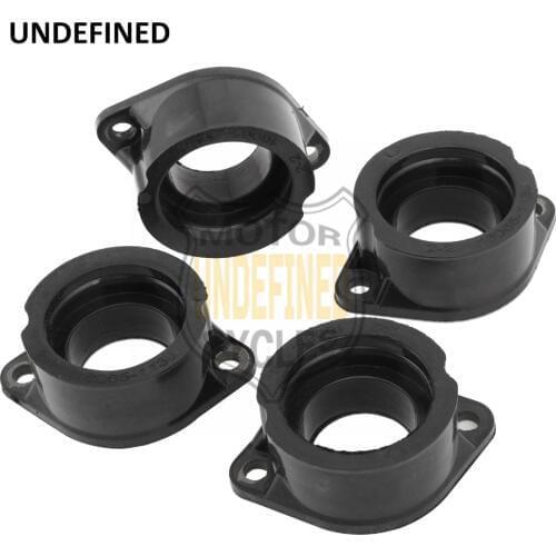 4PCS Motorcycle Carburetor Interface Intake Manifold Carb Boots Set for Kawasaki KZ1000 KZ1100 Police 1982-2006