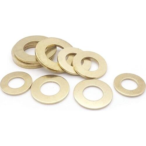 500Pcs M2 M2.5 M3 M4 M5 M6 M8 Brass Flat Washer Adjustment Hardware Fitting Accessories Metal Gasket for &Screws Sheet Gasket