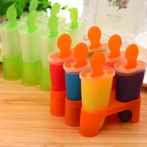 6 Cell DIY Frozen Ice Cream Pop Mold Popsicle Maker Lolly Mould Tray Pan Kitchen Tools