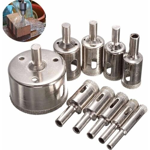 3mm-100mm 7-16pcs Diamond Coated Hss Drill Bit Set Tile Marble Glass Ceramic Hole Saw open Drilling Bits Diamond Core Bit