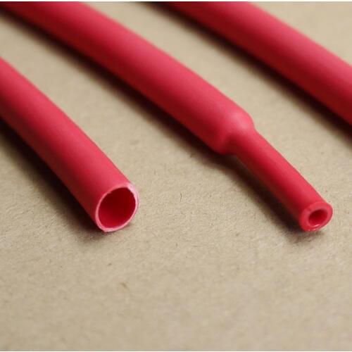 Free shipping 4 metersDia 4.8mm 3:1 red double wall pipe adhesive double heat shrink tube sealed waterproof 3