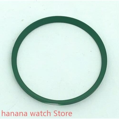 Watch Case Parts Chapter Ring Fit For SKX009 SKX Model NH35/NH36 Mens Watch green31.2mm*28mm*1.6mm