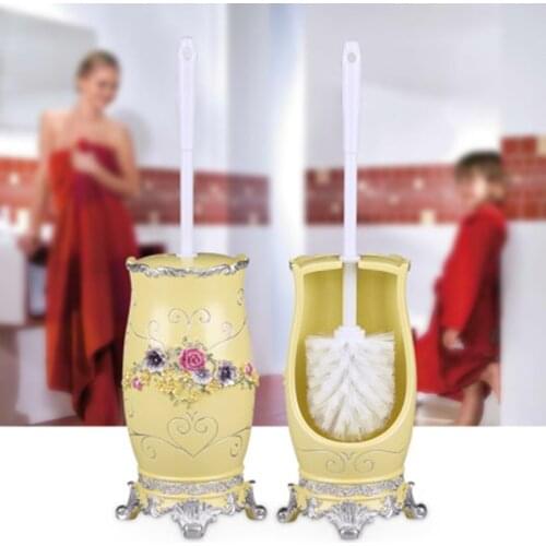 European Cleaning Brush Resin Bathroom Toilet Brush Set Long Handle Restroom Brush Household Accessories