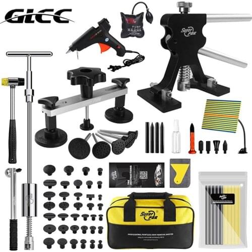 GLCC Set PDR Tools Car Paintless Dent Repair Slide Hammer Bridge Puller Dent Lifter Tool Kit Hand Tools Herramientas Remove Dent