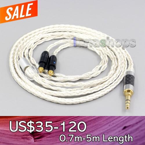 LN007234 16 Core OCC Silver Plated Earphone Cable For Shure SRH1540 SRH1840 SRH1440