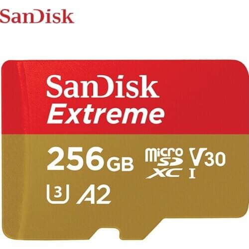 SanDisk Memory Card A2 High Speed 160MB/s 256GB 128GB 512GB V30 Class 10 UHS-I U3 Mirco SD Card For 1080p Full-HD 3D 4K Video