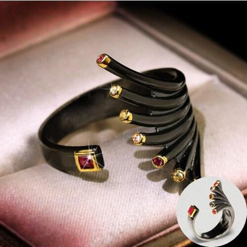 Ring trend punk Eagle Claw artificial gem magic claw ring dragon claw fashion domineering