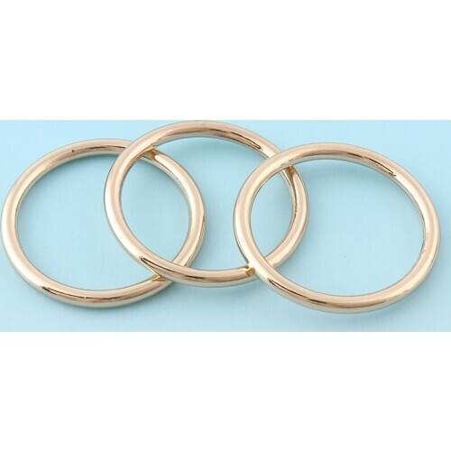 Zina Alloy O buckles Metal O Rings Light Gold O Buckles Belt buckles Round O Rings Belt Strap Buckles Bag notions Strong O rings