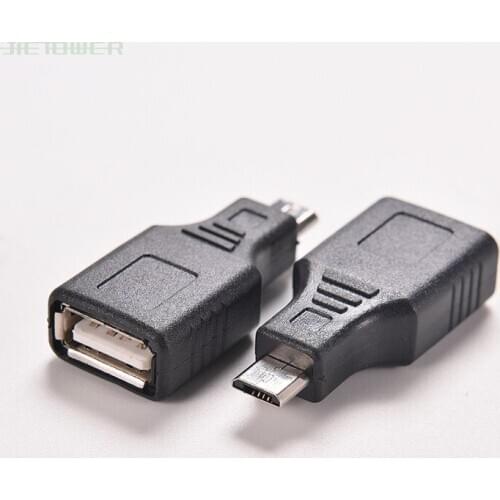 Mini OTG Adapter Black USB 2.0 A FemaleTo Micro USB B 5 Pin Male OTG Adapter USB2.0 Converters For Computer PC Tablet 300pcs/lot